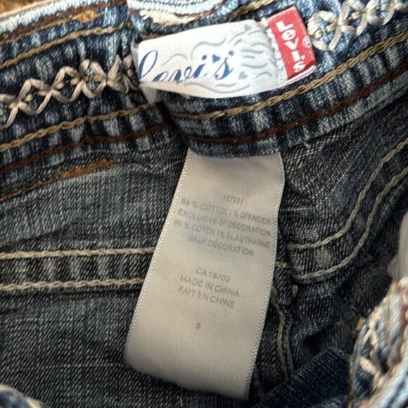 Levis Size 5 Light Wash Bootcut Girls Jeans - Picture 3 of 9